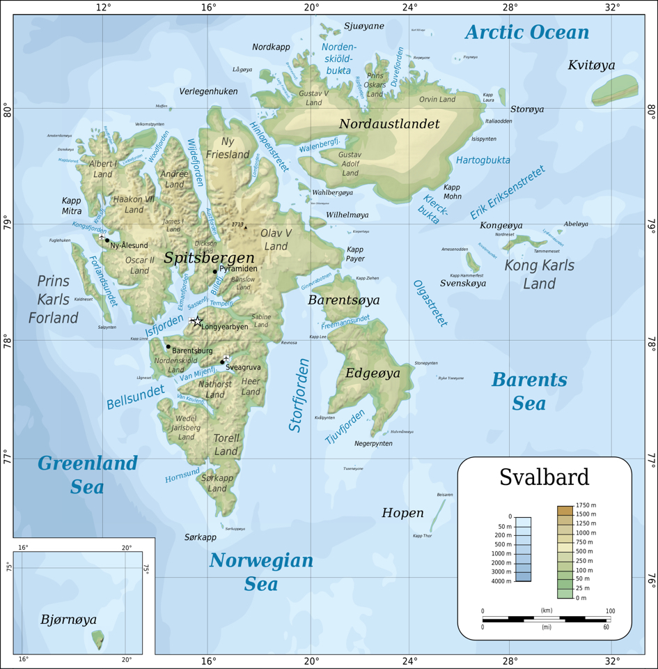 Map of Svalbard