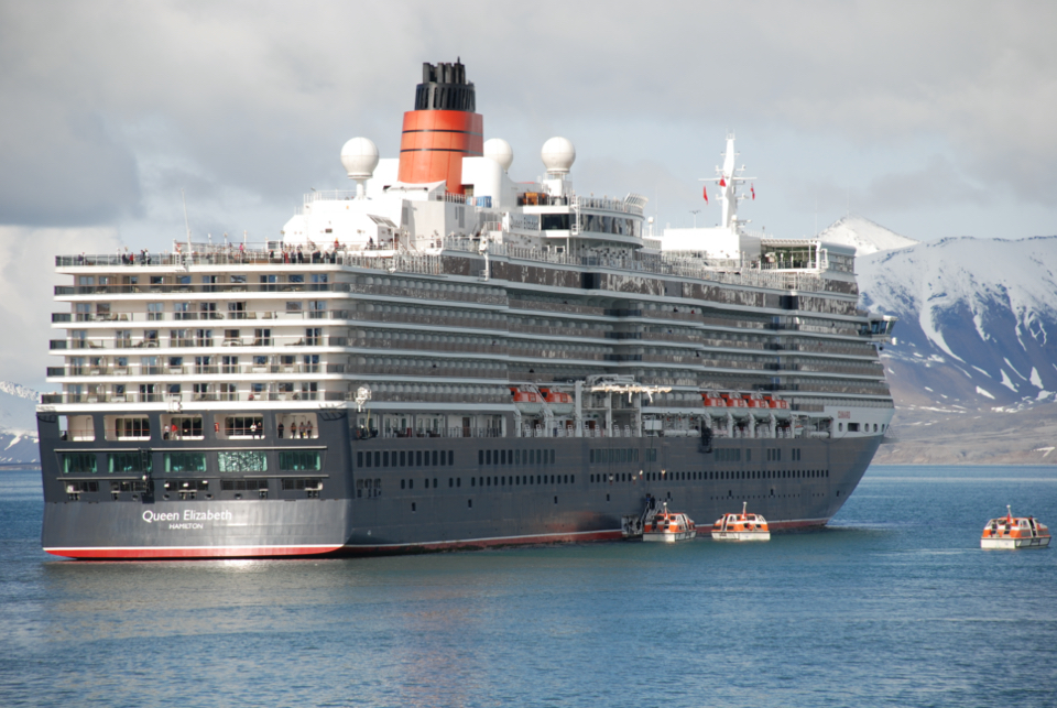 Queen Elizabeth at Anchor